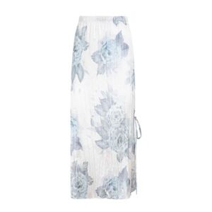 ACNE NWT pleated blue and white floral skirt